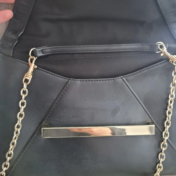 Frayed Black And Gold Cross Body Bag​ - Picture 8 of 10